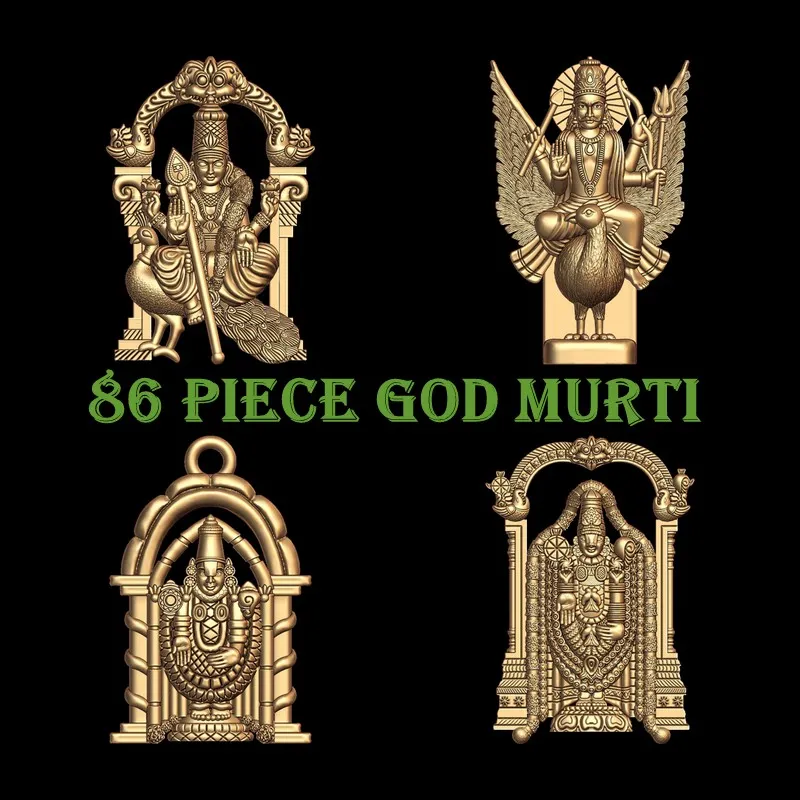 Image of 86 Piece God Murti 3D Model Collection