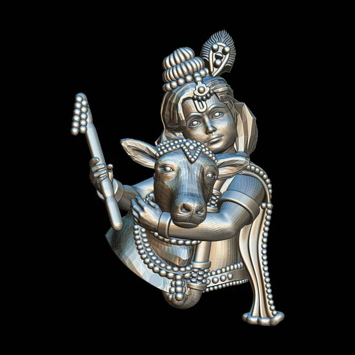 Krishna 3D Model Pendant