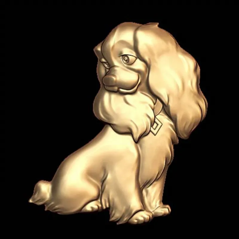 Image of Dog 3D Model STL & 3DM Files for Printing