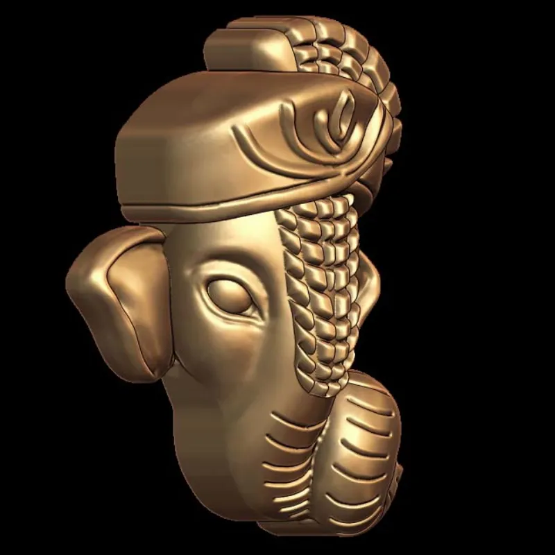 Ganesh 3D Model STL File - Divine Pendant Design