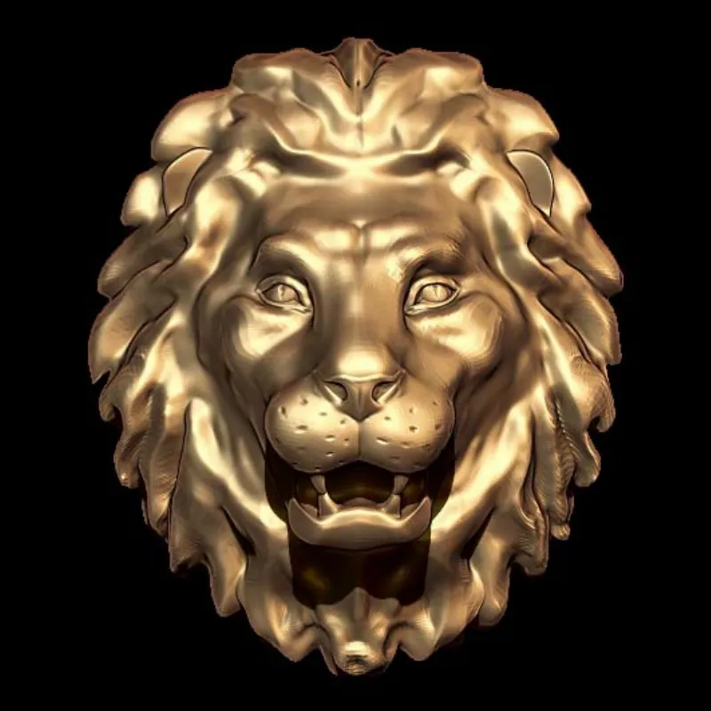 Image of Lion Head 3D Model STL & 3DM