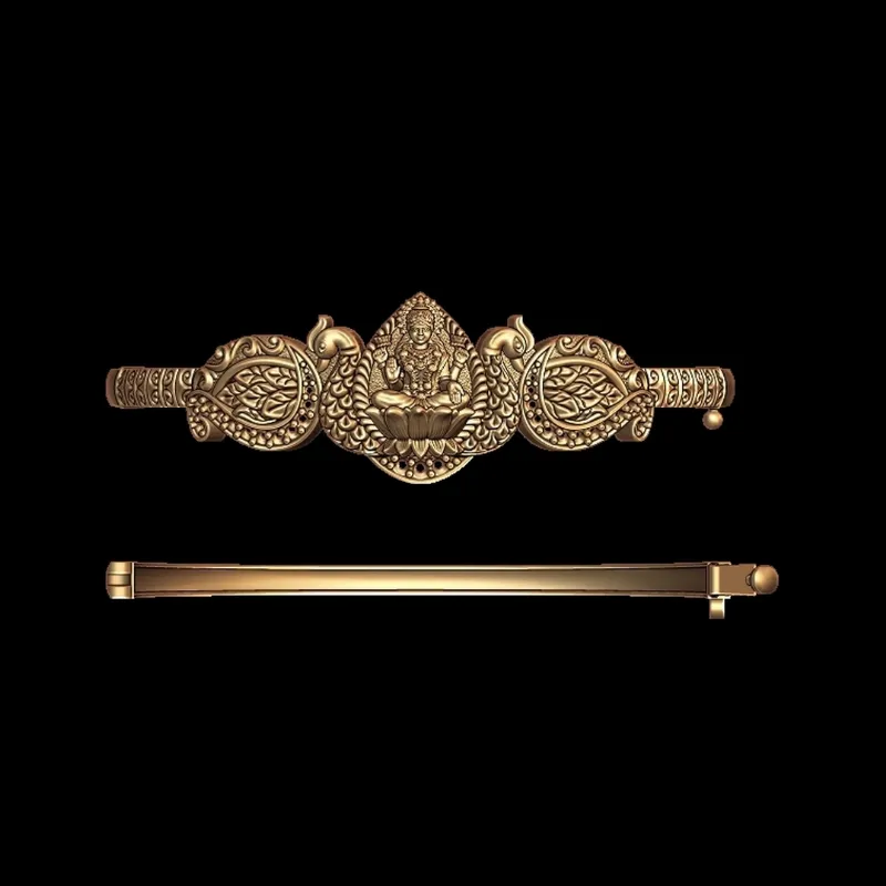 Peacock Lakshmi Temple Bracelet 3D Model CAD STL File