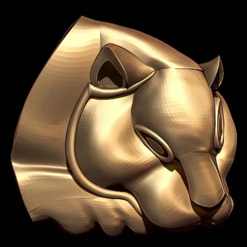 Image of Tiger Head 3D Model STL & 3DM Files